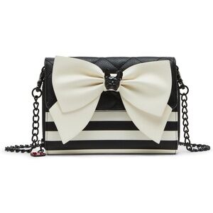 Betsey Johnson Bull Dog Bow Wallet on a Chain